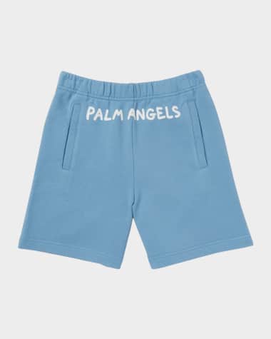 Palm Angels Boy's Classic Logo-Print Sweat Shorts, Size 4-12