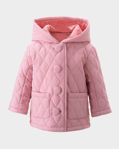 Rachel Riley Girl's Hooded Quilted Jacket, Size 2-6