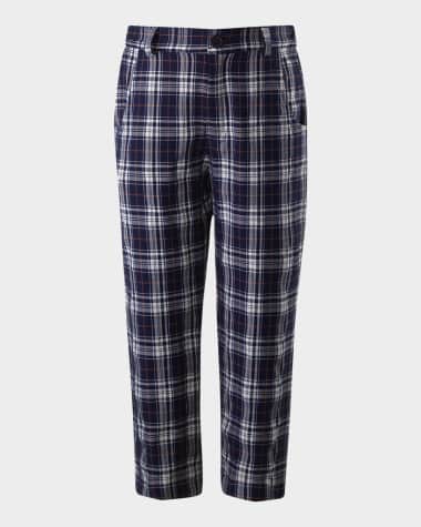 Rachel Riley Boy's Check-Print Twill Trousers, Size 2-10