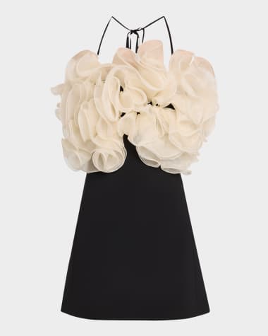 Alexis Aisha Ruffle Halter Mini Dress