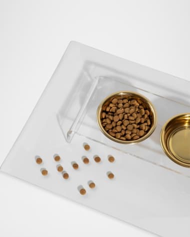 HIDDIN Clear Vinyl Pet Food Mat, Large