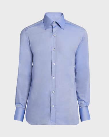 TOM FORD Men's Cotton Oxford Slim Fit Dress Shirt