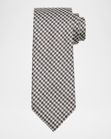 TOM FORD Men's Vertical Houndstooth Silk Tie