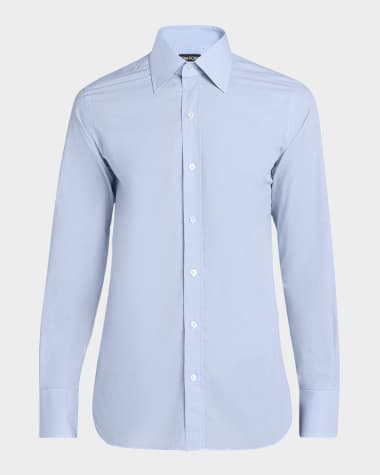 TOM FORD Men's Micro-Gingham Slim Fit Dress Shirt