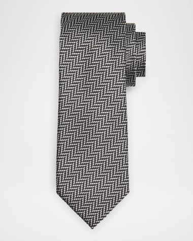 TOM FORD Men's Chevron Silk Tie