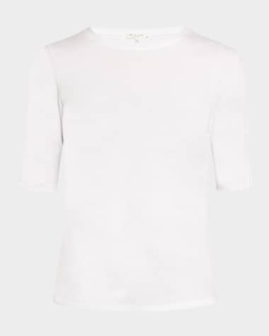 Rag & Bone Juliet Shirred Short-Sleeve Tee