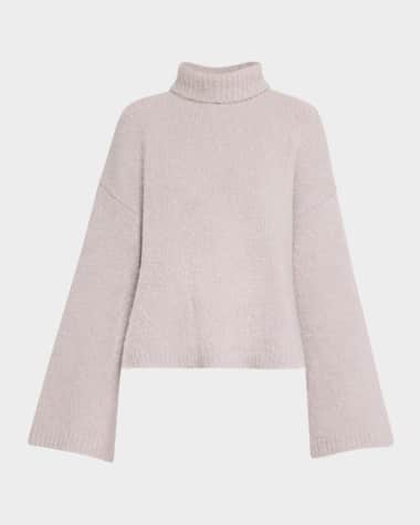 LAPOINTE Alpaca Silk Oversized Turtleneck Sweater