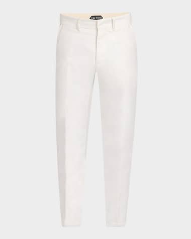 TOM FORD Men's Brushed Cotton-Satin Chino Pants