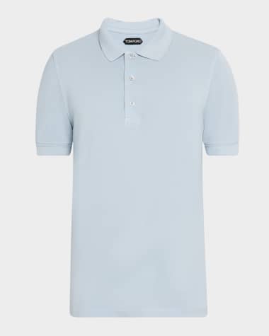 TOM FORD Men's Lyocell Pique Polo Shirt