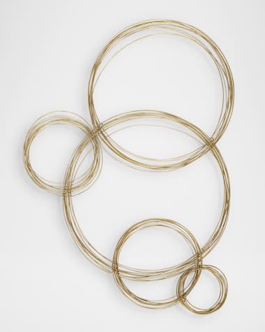 Golden Bubbles Metal Wall Decor