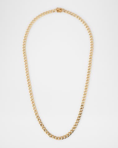 Sydney Evan Men's 14K Yellow Gold Curb Link Chain Necklace, 22"L