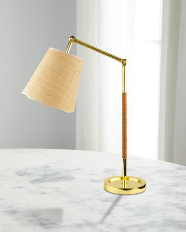 Surya Magda 25" Iron Table Lamp with Jute Shade