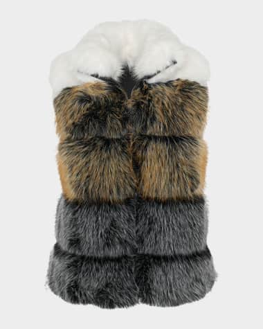 Theia Fox-Like Faux Fur Vest