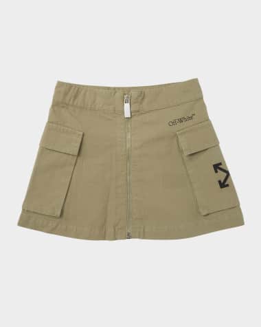 Off-White Girl's Bookish Cargo Skirt, Size 4-12