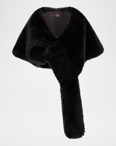 Theia Fox-Like Faux Fur Stole