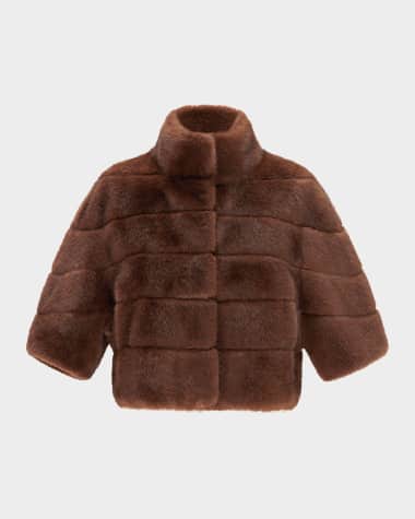 Theia Mink-Like Faux Fur Bolero
