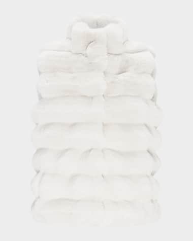 Theia Horizontal Chinchilla-Like Faux Fur Vest