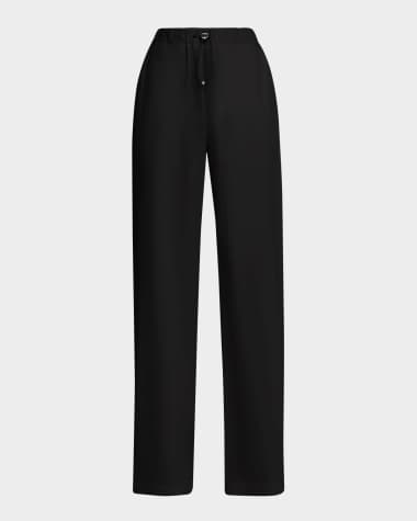Moschino Jeans Technical Cotton Drawstring Palazzo Pants