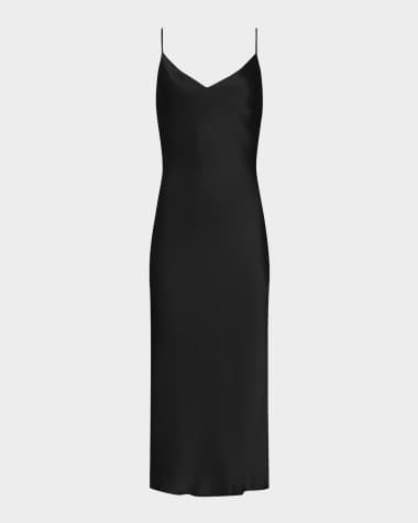 L'Agence Seridie Mid-Length Silk Slip Dress