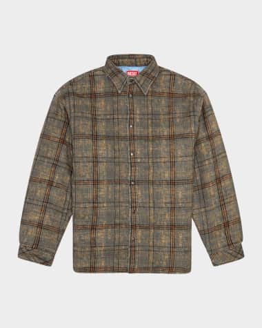 Diesel Men's S-Hamme Padded Check Jacket