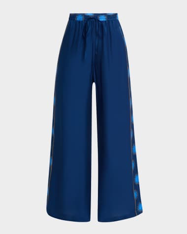 Johnny Was Frankie Wide-Leg Silk Easy Pants