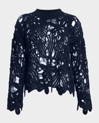 Johnny Was The Crochet Wool-Cashmere Pullover