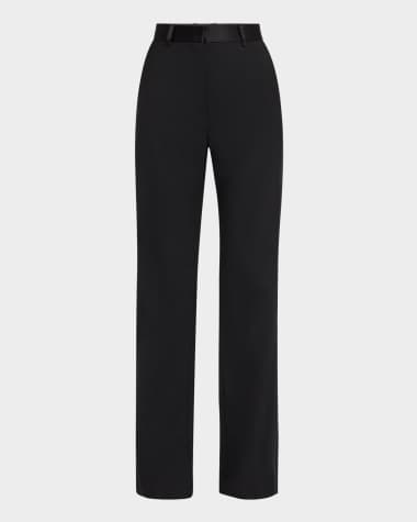 ARGENT High-Rise Seasonless Wool Tuxedo Trousers