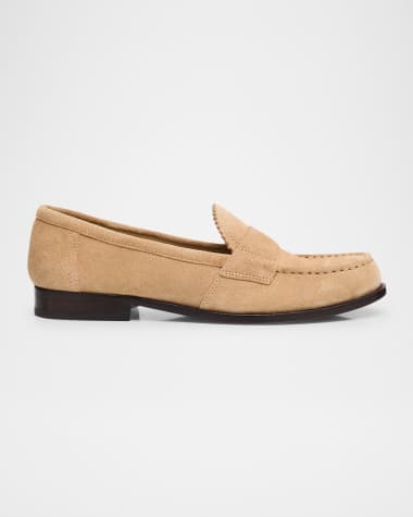 Tory Burch Perri Suede Mini Medallion Loafers