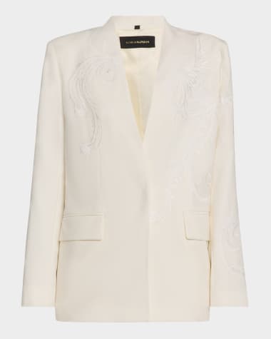 Kobi Halperin Sydney Embroidered Wool-Blend Jacket