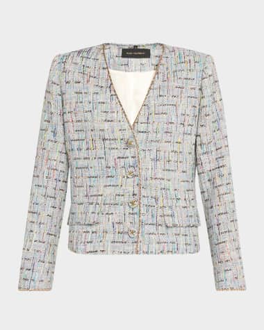 Kobi Halperin Lily Metallic-Trim Tweed Jacket
