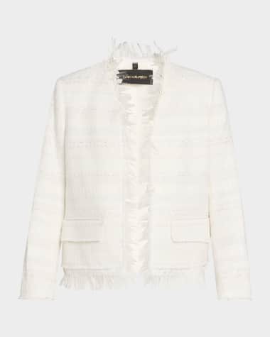 Kobi Halperin Harper Fringe-Trim Tweed Jacket