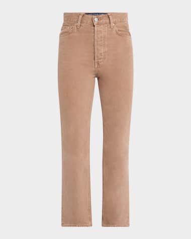 Veronica Beard Daniela High-Rise Ankle Straight Jeans