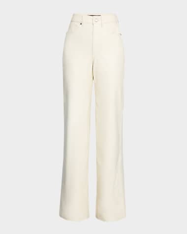 Veronica Beard Taylor High-Rise Vegan Leather Jeans
