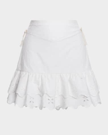 Agua Bendita Azure Nixi Eyelet Mini Skirt