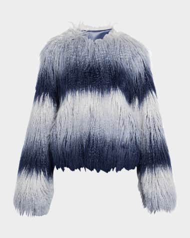 Ramy Brook Sameul Ombre Faux Fur Coat
