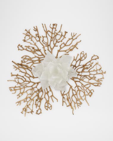 John-Richard Collection Stone Flora 17" 3-Light Selenite Wall Sconce