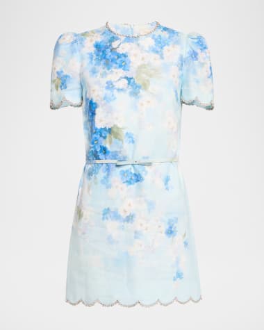 Zimmermann Crush Scalloped Shift Dress