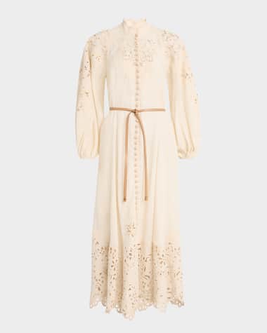 Zimmermann Wylie Embroidered Billow Dress