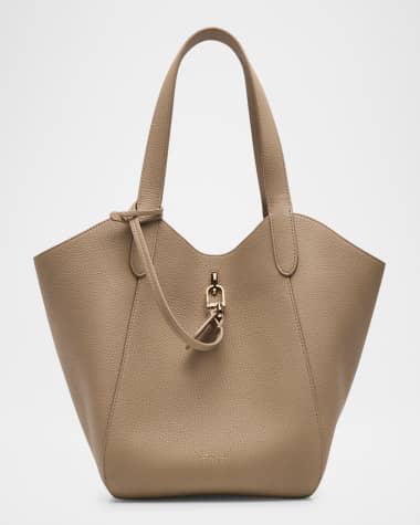 Giorgio Armani Gem Medium Grain Leather Tote Bag