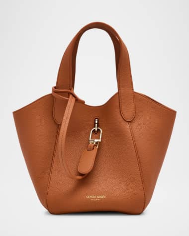 Giorgio Armani Gem Small Pebble Leather Tote Bag