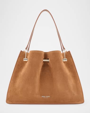 Giorgio Armani Avenue Small Soft Suede Tote Bag