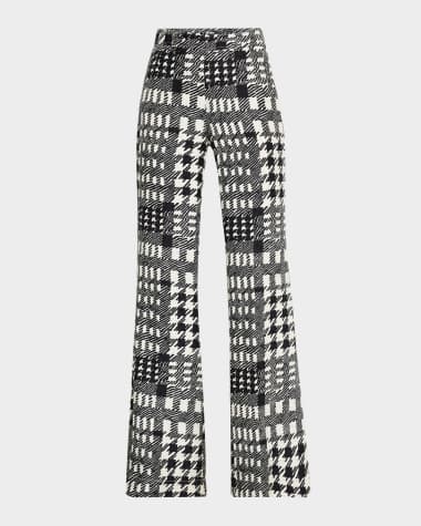 Libertine Peggys Houndstooth Flared Trumpet Pants