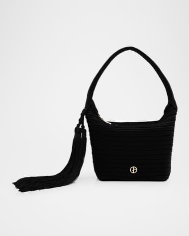 Giorgio Armani La Prima Mini Tassel Woven Hobo Bag