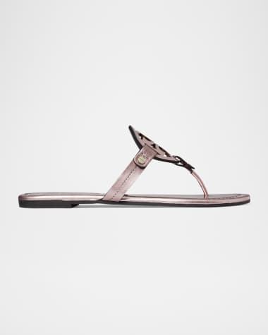 Tory Burch Miller Leather Logo Sandals