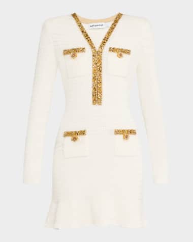 Self-Portrait Lurex Knit Mini Dress