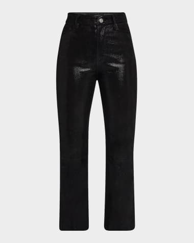 FRAME Le Crop Mini Boot Leather Pants