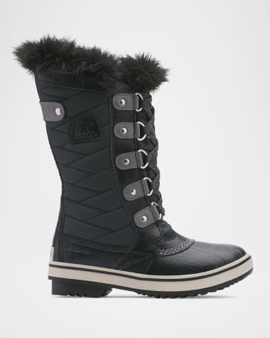 Sorel Kid's Tofino II Tall Hiking Boots with Faux Fur Trim, Kids