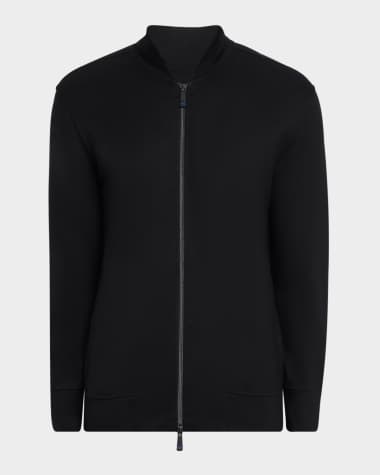 KNT Men's Knit Full-Zip Sweatshirt