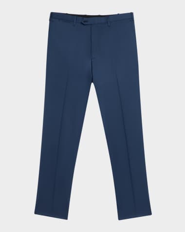 KNT Men's Wool Straight Fit Five-Pocket Pants