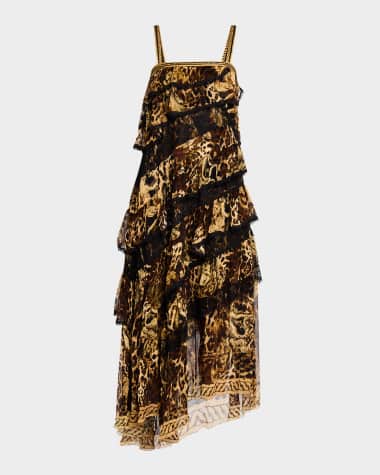 Camilla Era of Empires Asymmetric Spliced Lace Dress